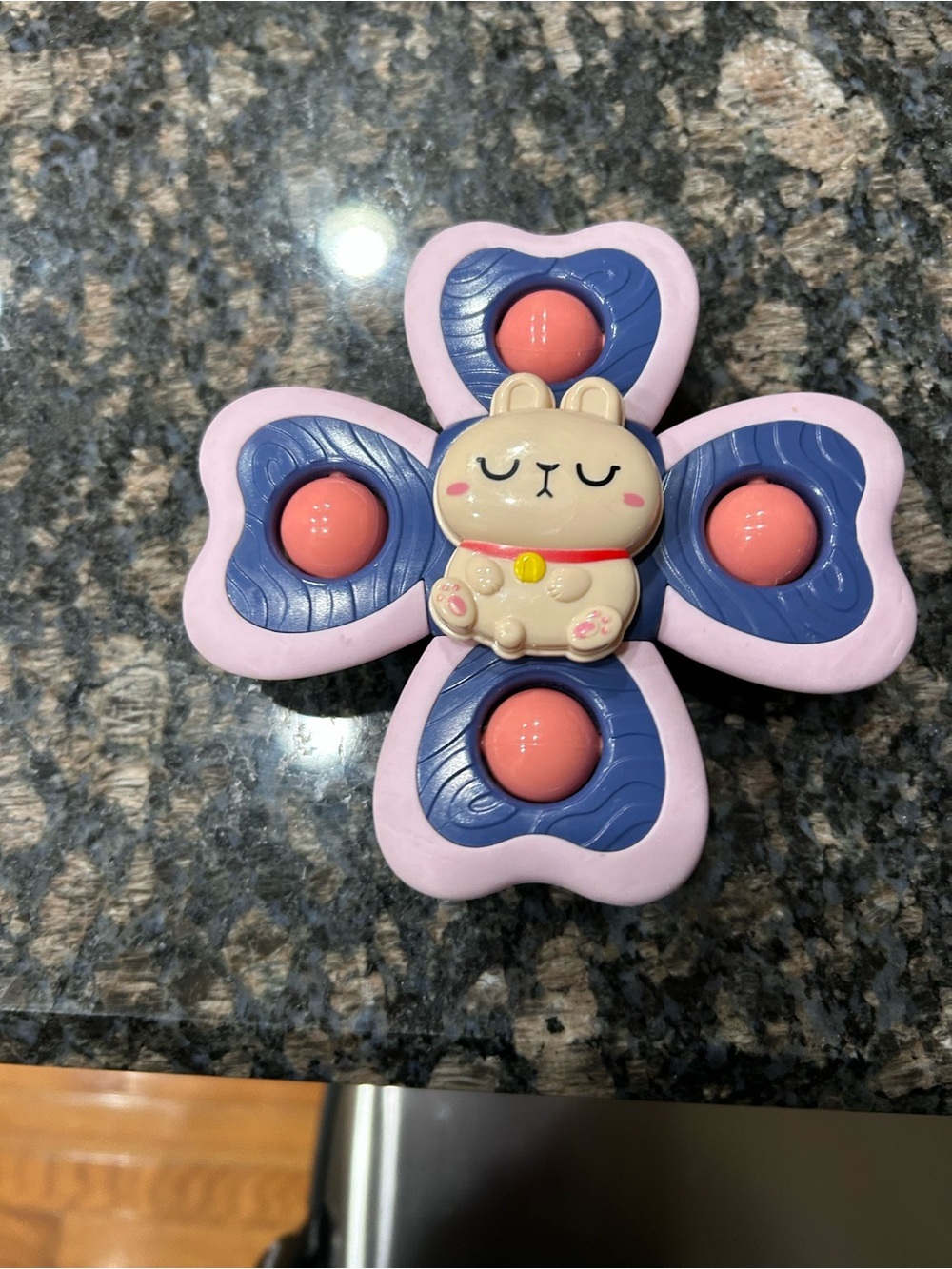 Cute Bunny Flower Pop Toy - Pink and Blue